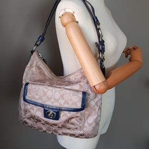 Coach Gold & Navy Bag